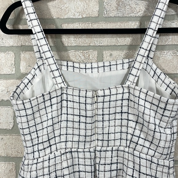 ABERCROMBIE & FITCH white tweed mini dress size M - Picture 7 of 12